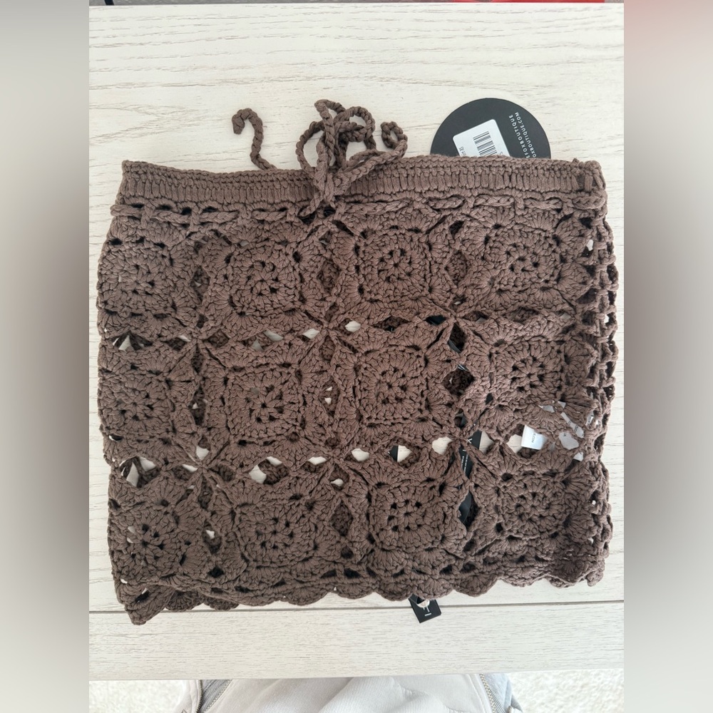 NWT White Fox Boutique I’m Ready Now Crochet Top & Mini Skirt Size XS. - Picture 8 of 10